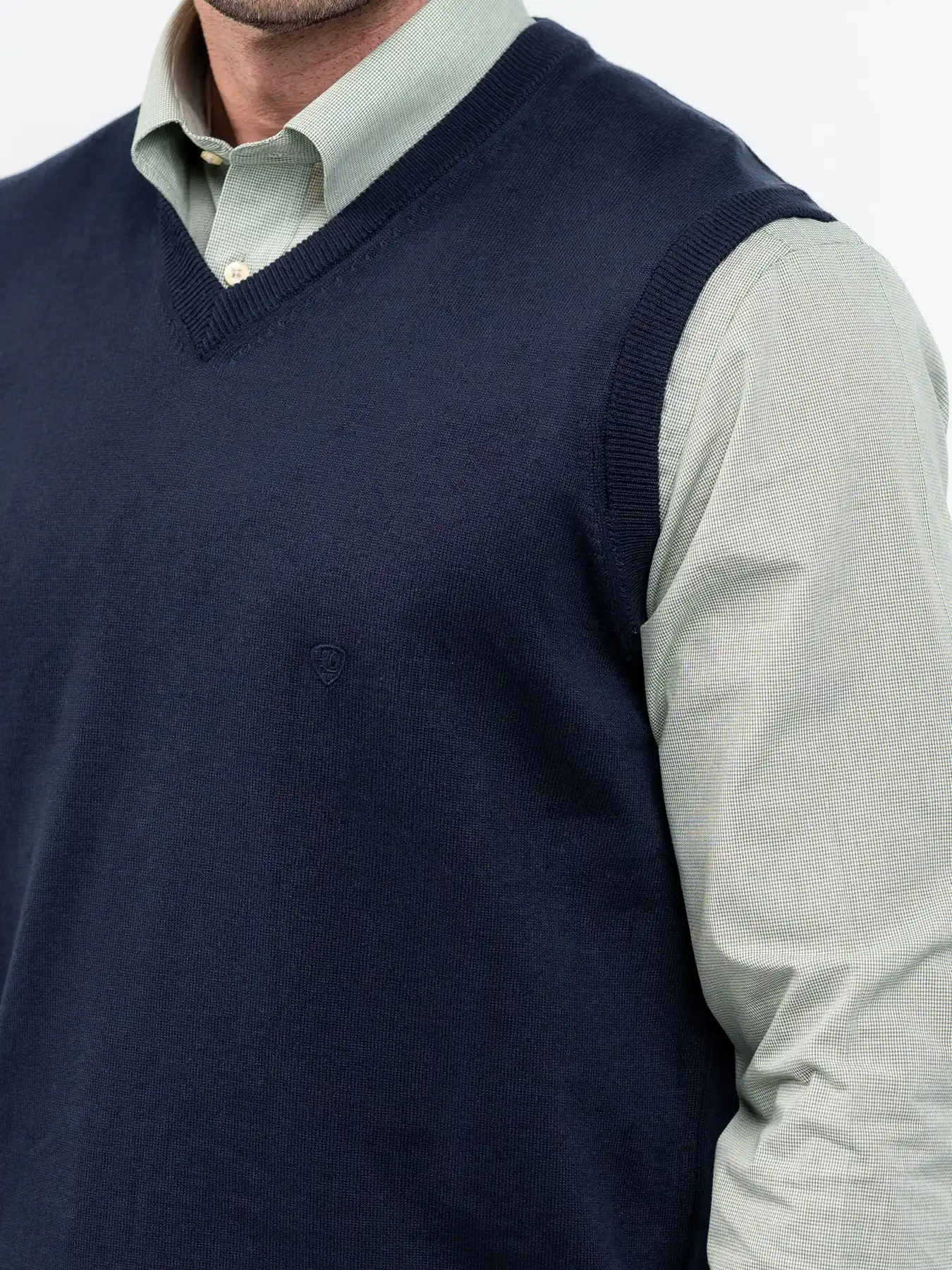 ژیله بافت ساده سرمه ایی تیره یقه هفت