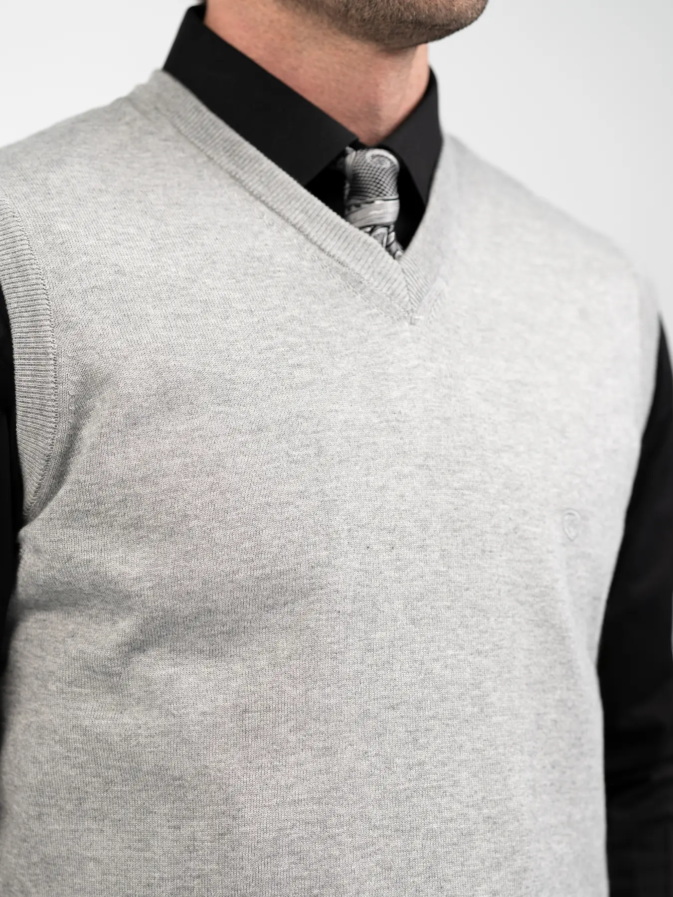 ژیله بافت ساده طوسی یقه هفت 63