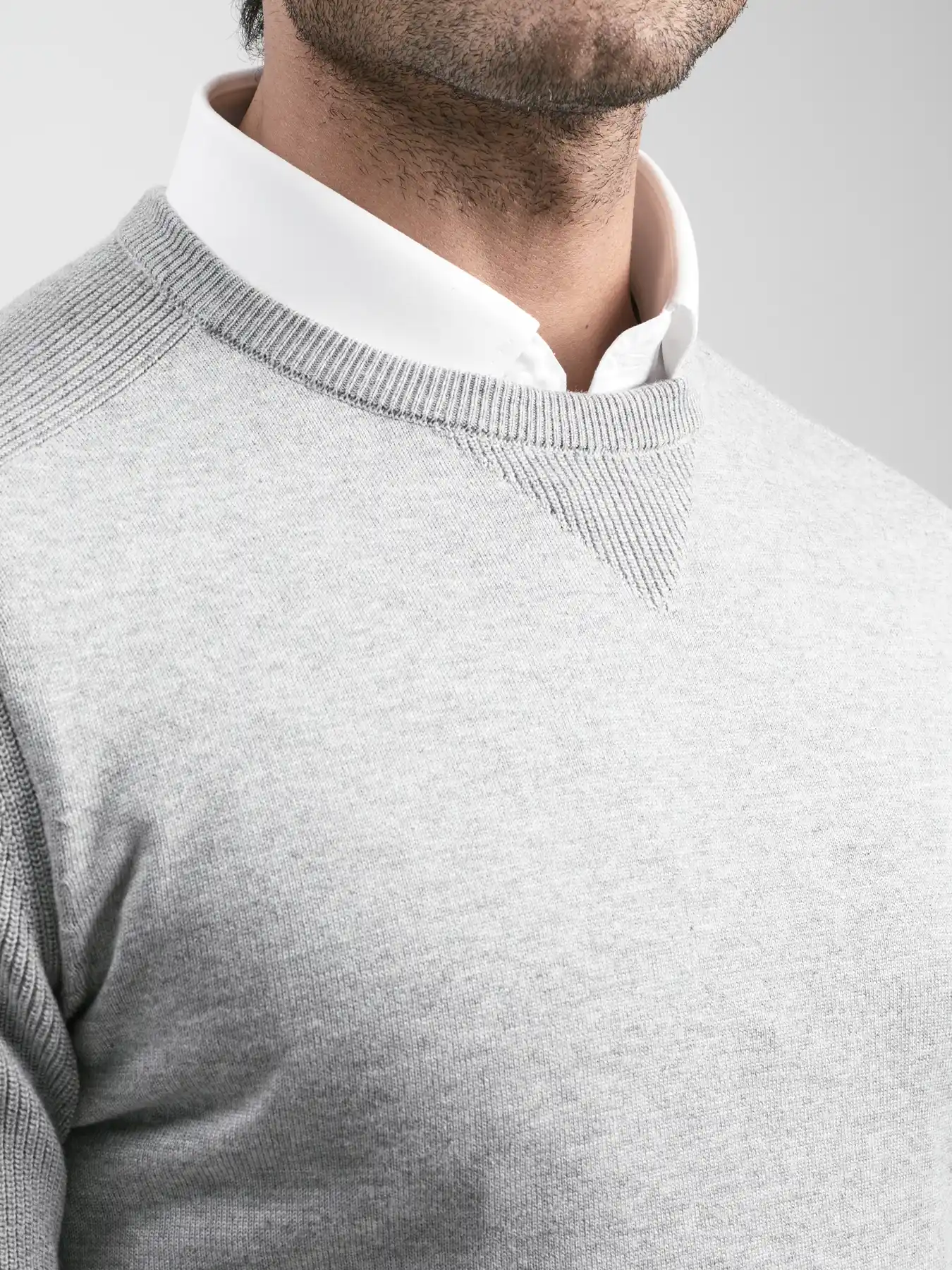 بافت یقه گرد طوسی 42