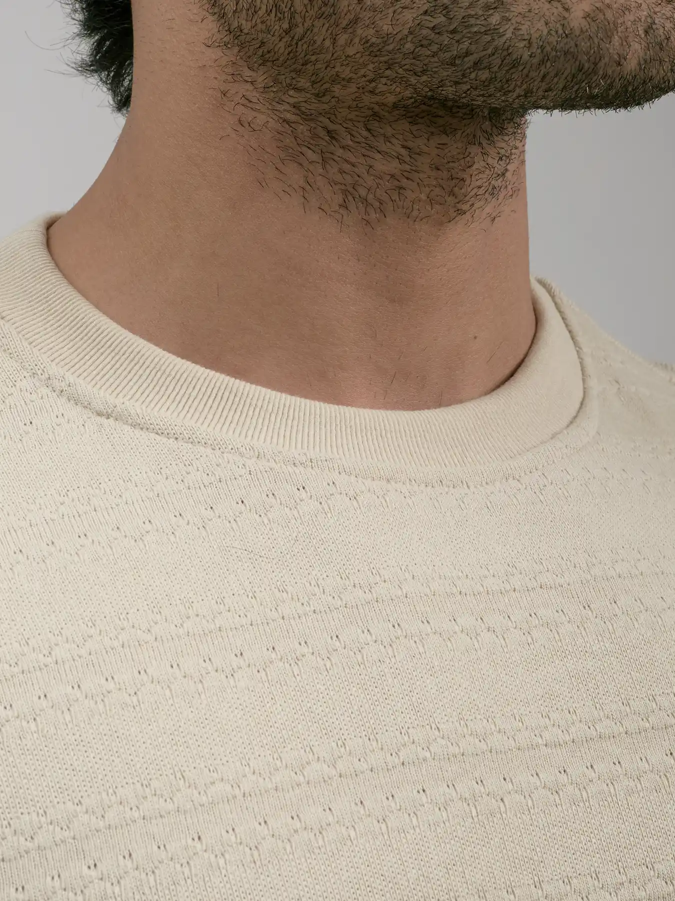 پلیور طرح دار کرم 28