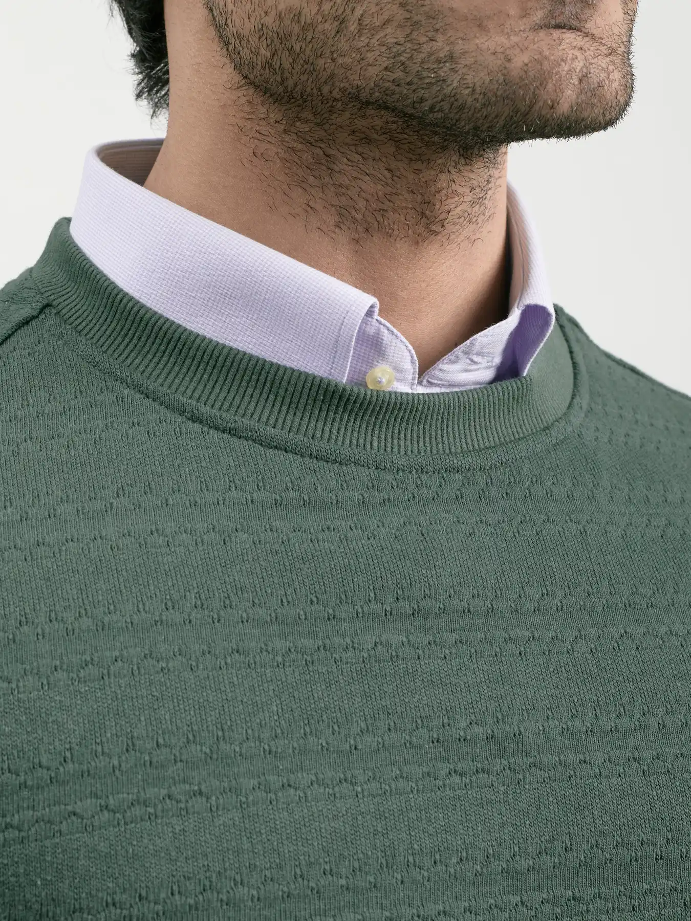 پلیور طرح دار سبز تیره 39