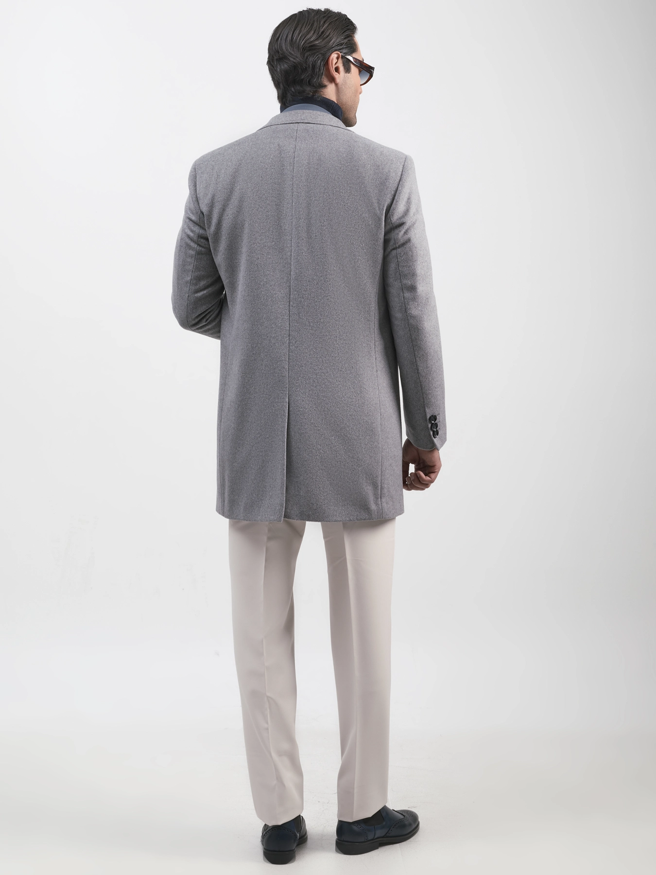 پالتو یقه انگلیسی طوسی 85