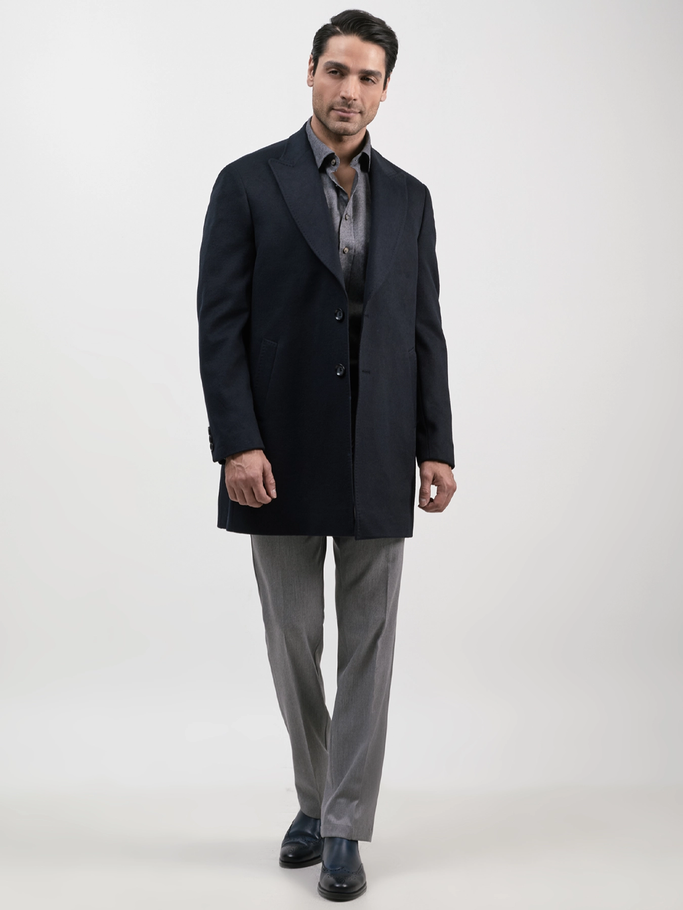 پالتو یقه بلیزر سرمه ای ال سی من 21