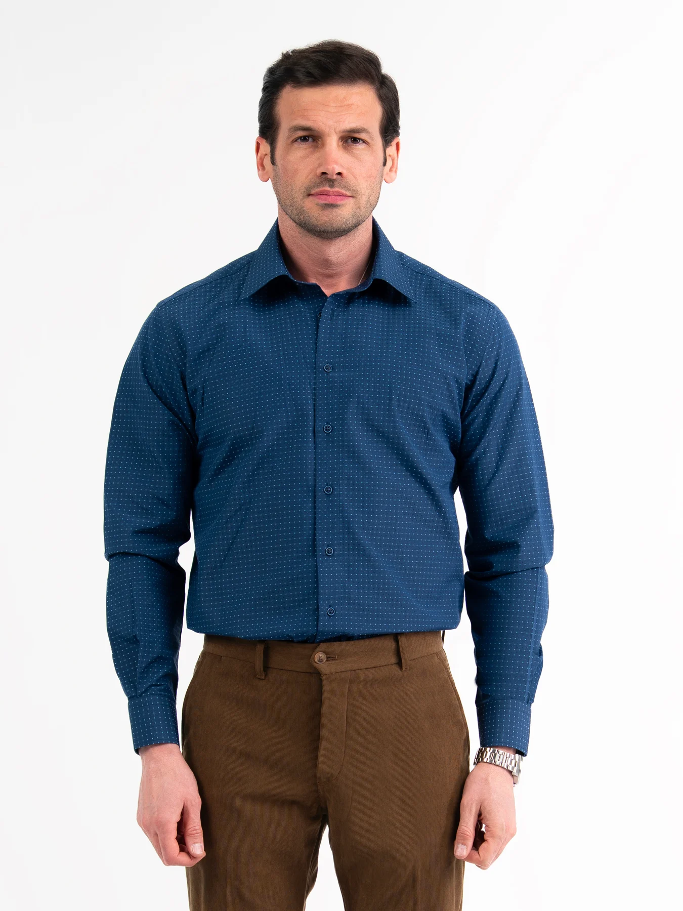 پیراهن طرح نقطه نقطه سرمه ای 22