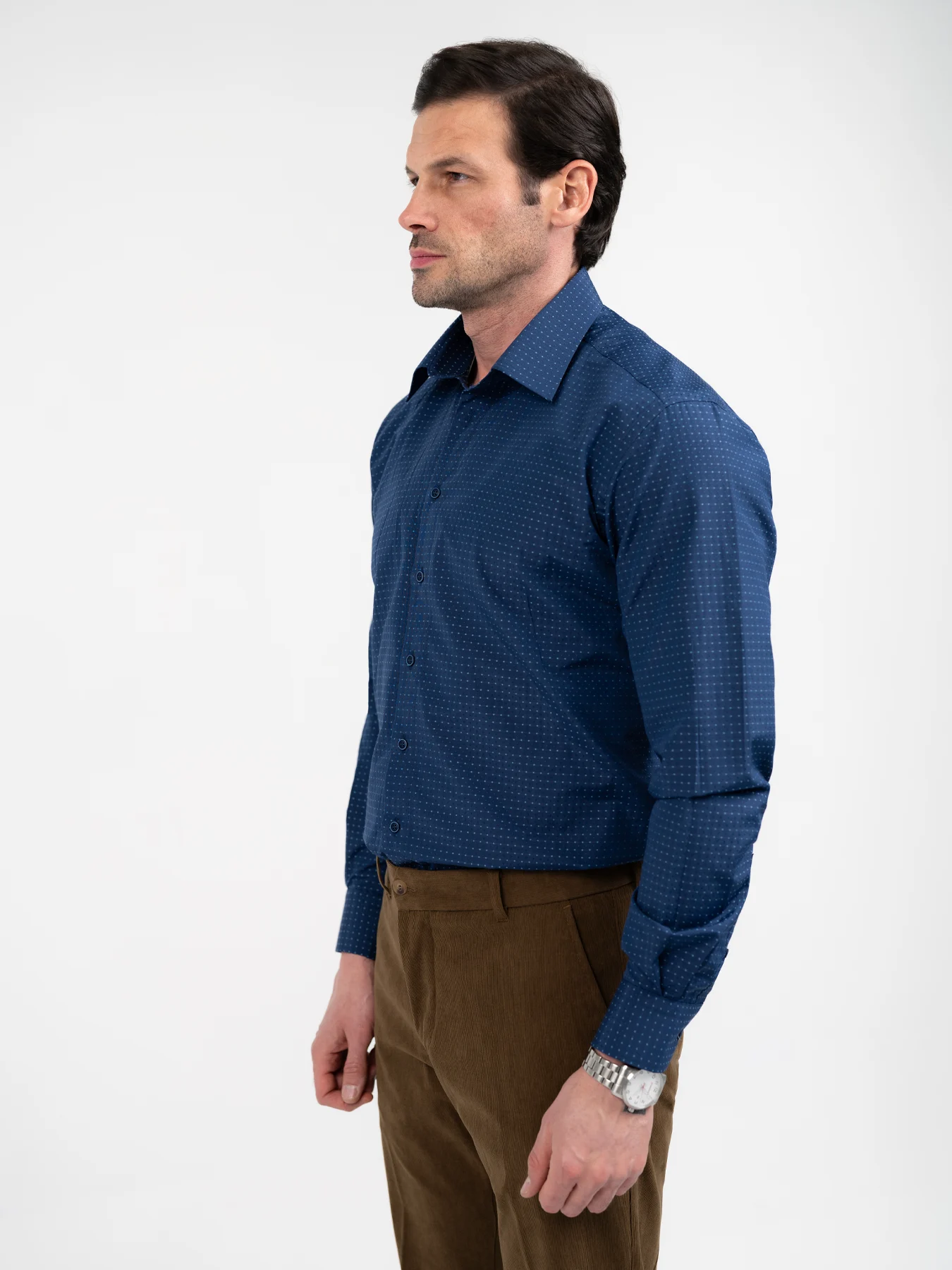 پیراهن طرح نقطه نقطه سرمه ای 22