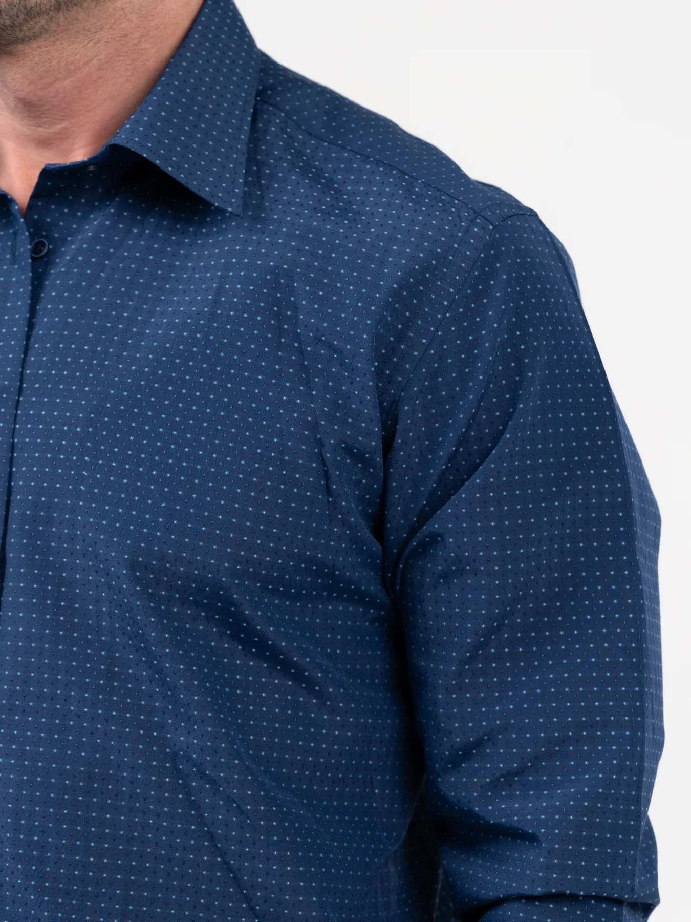 پیراهن طرح نقطه نقطه سرمه ای 22