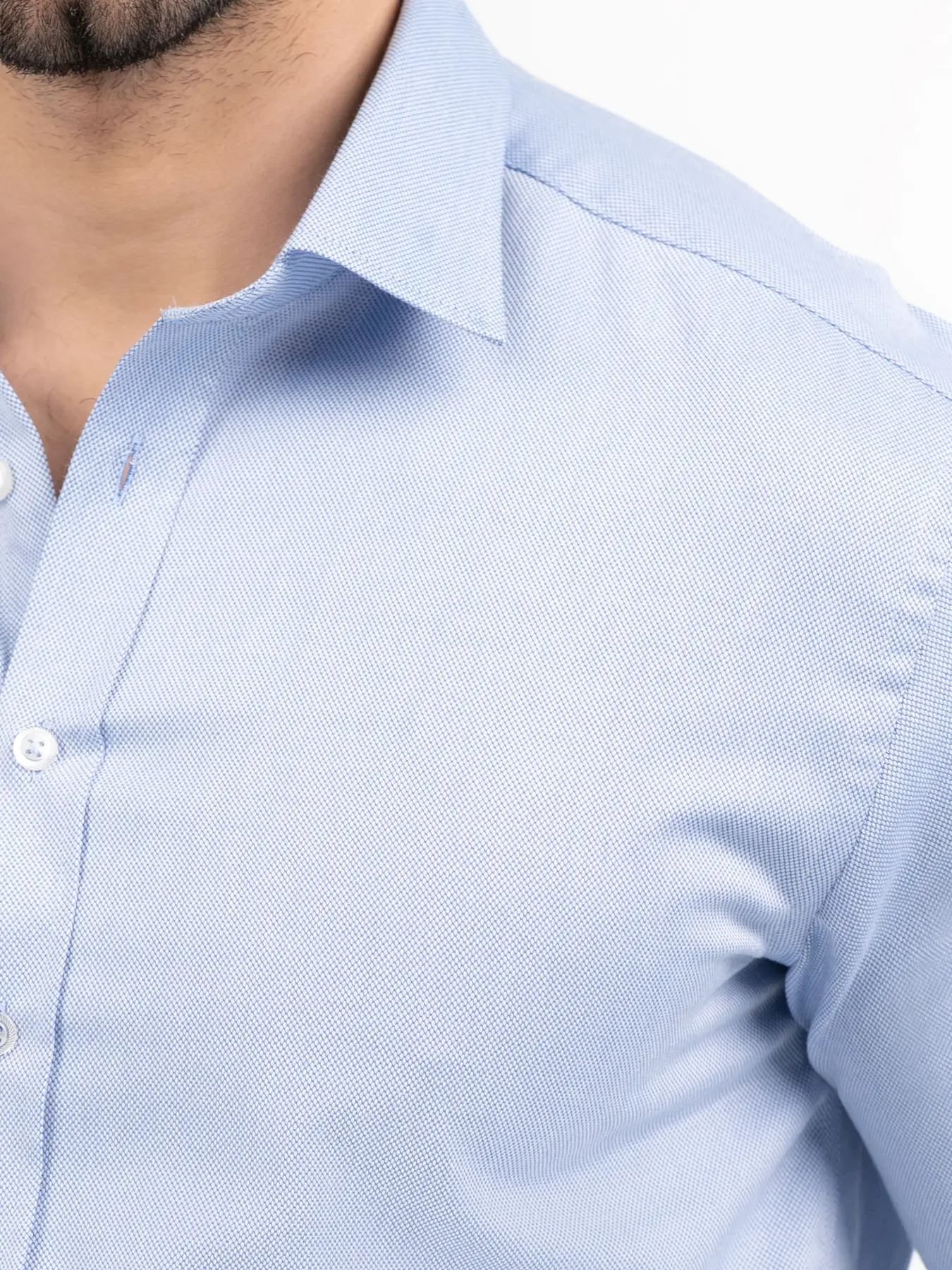 پیراهن آستین بلند آبی ال سی من 92