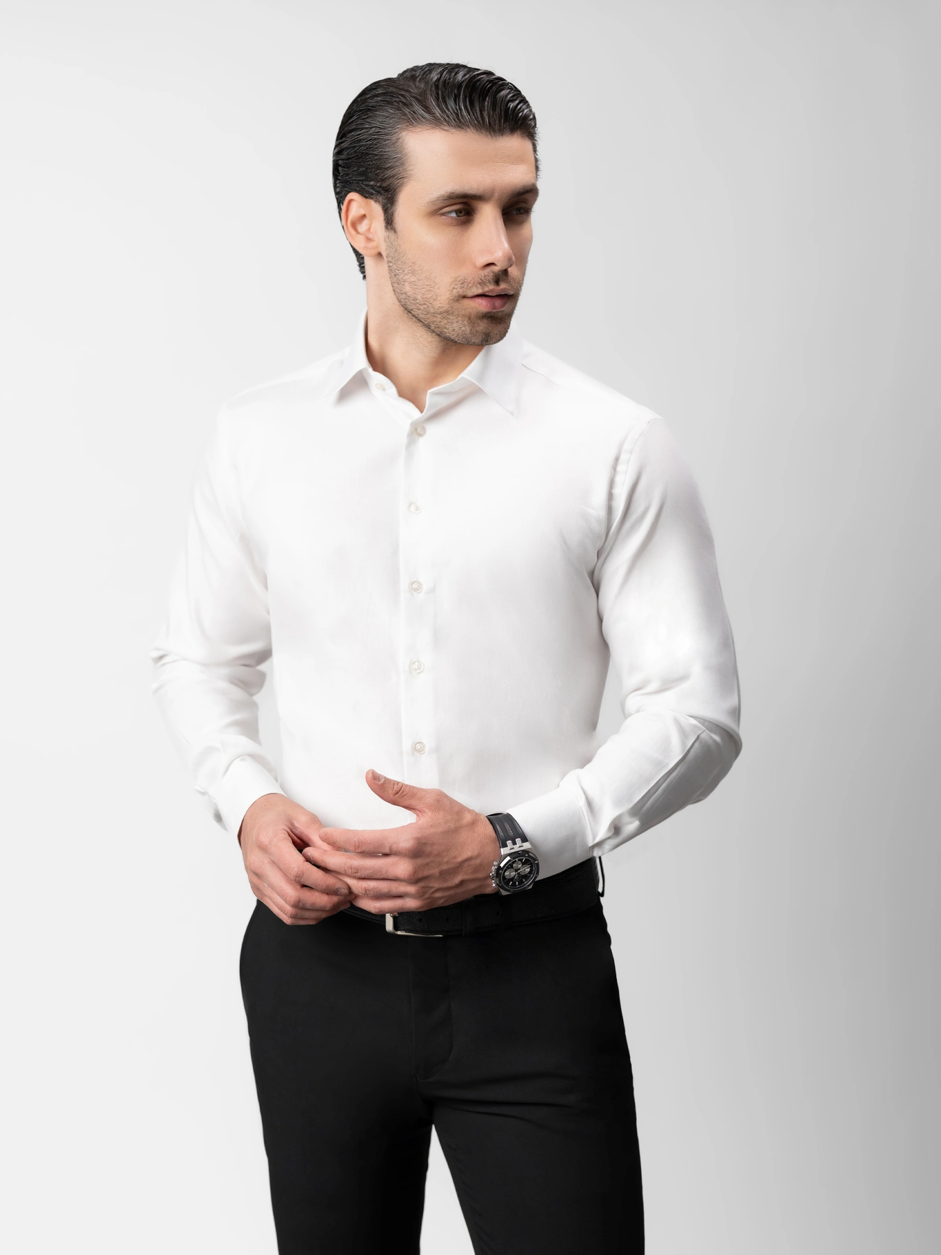 پیراهن سفید طرح جناقی 86
