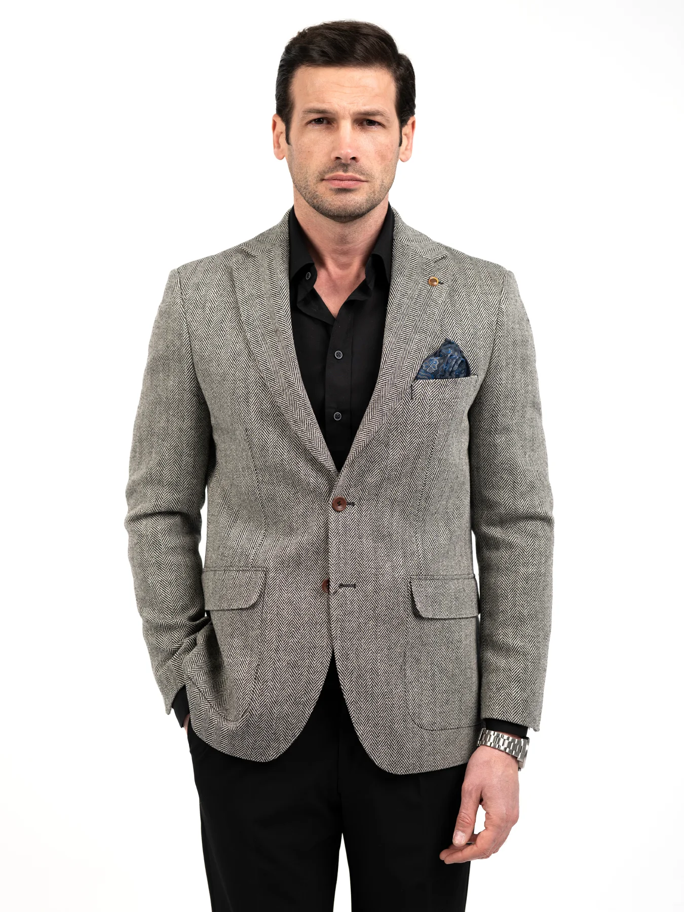 کت تک یقه انگلیسی کج راه ریز 80