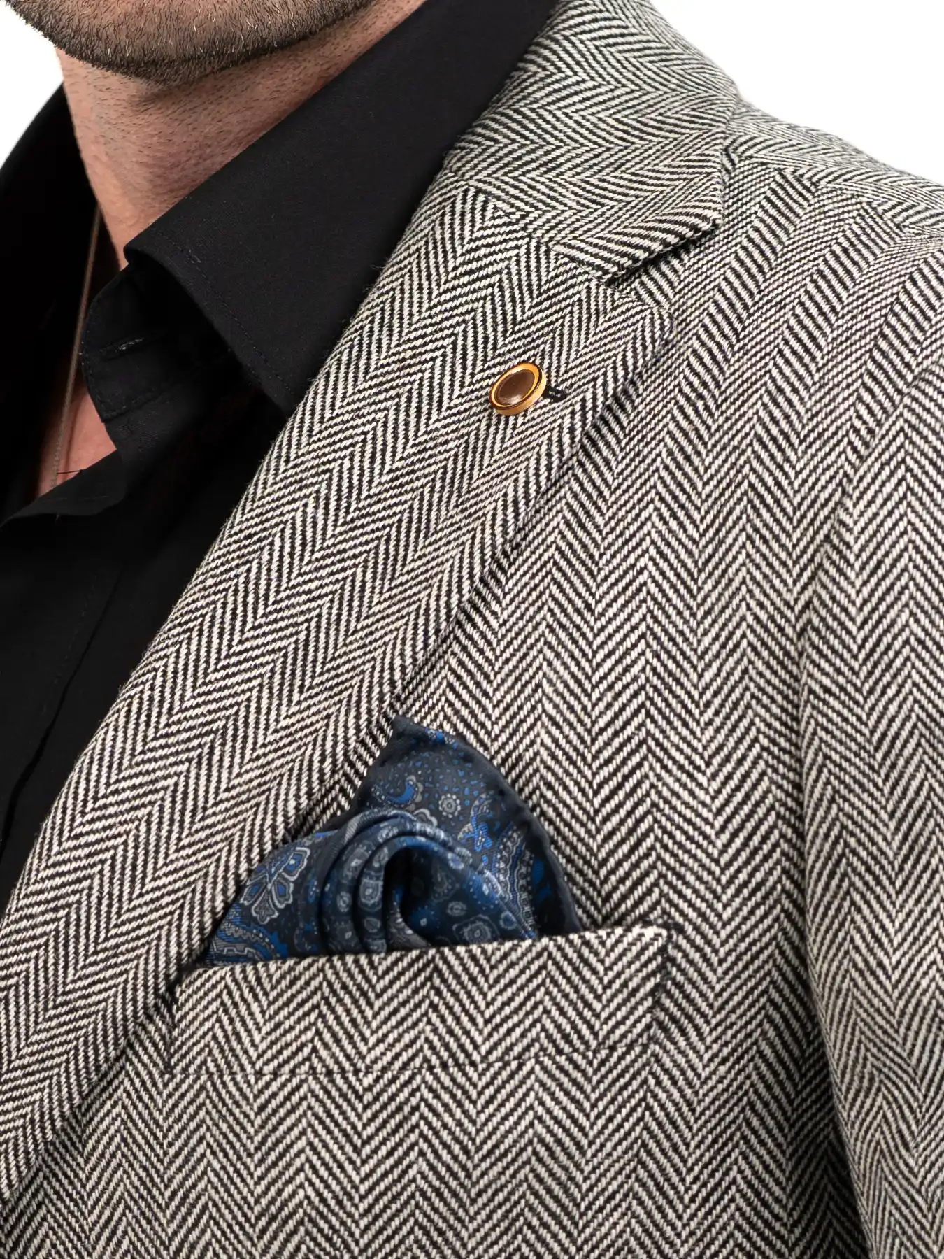 کت تک یقه انگلیسی کج راه ریز 80