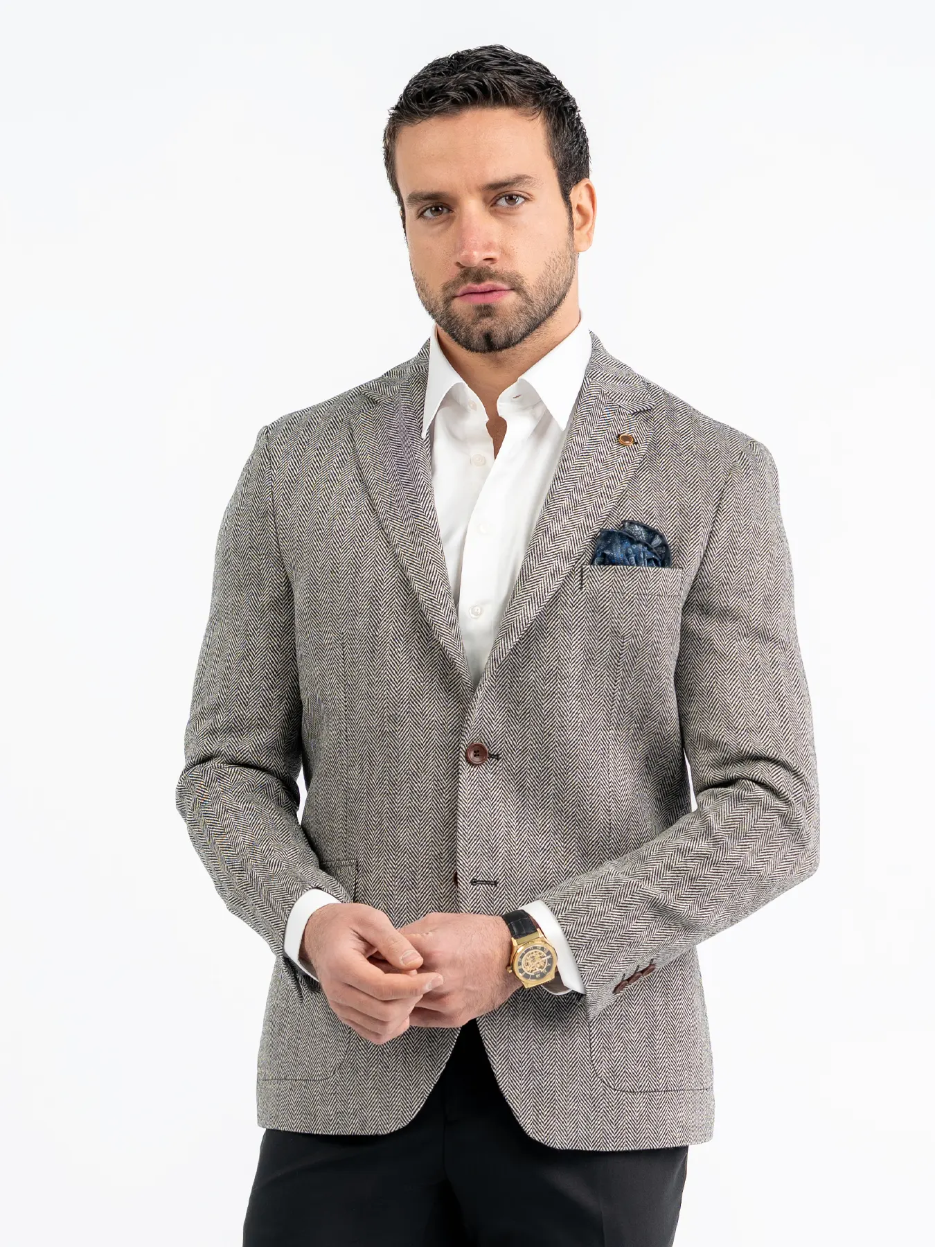 کت تک یقه انگلیسی کج راه ریز 81