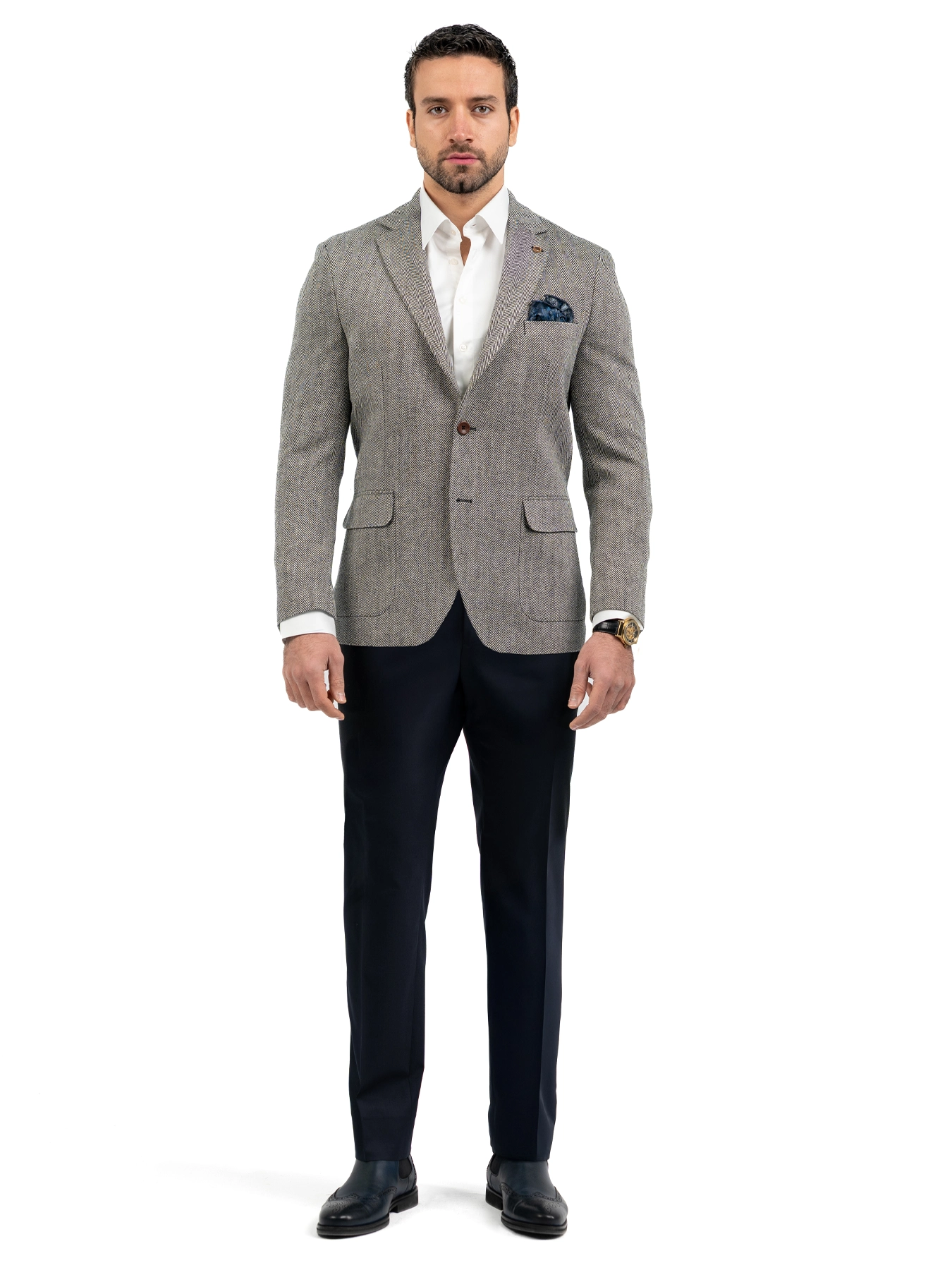 کت تک یقه انگلیسی کج راه ریز 81