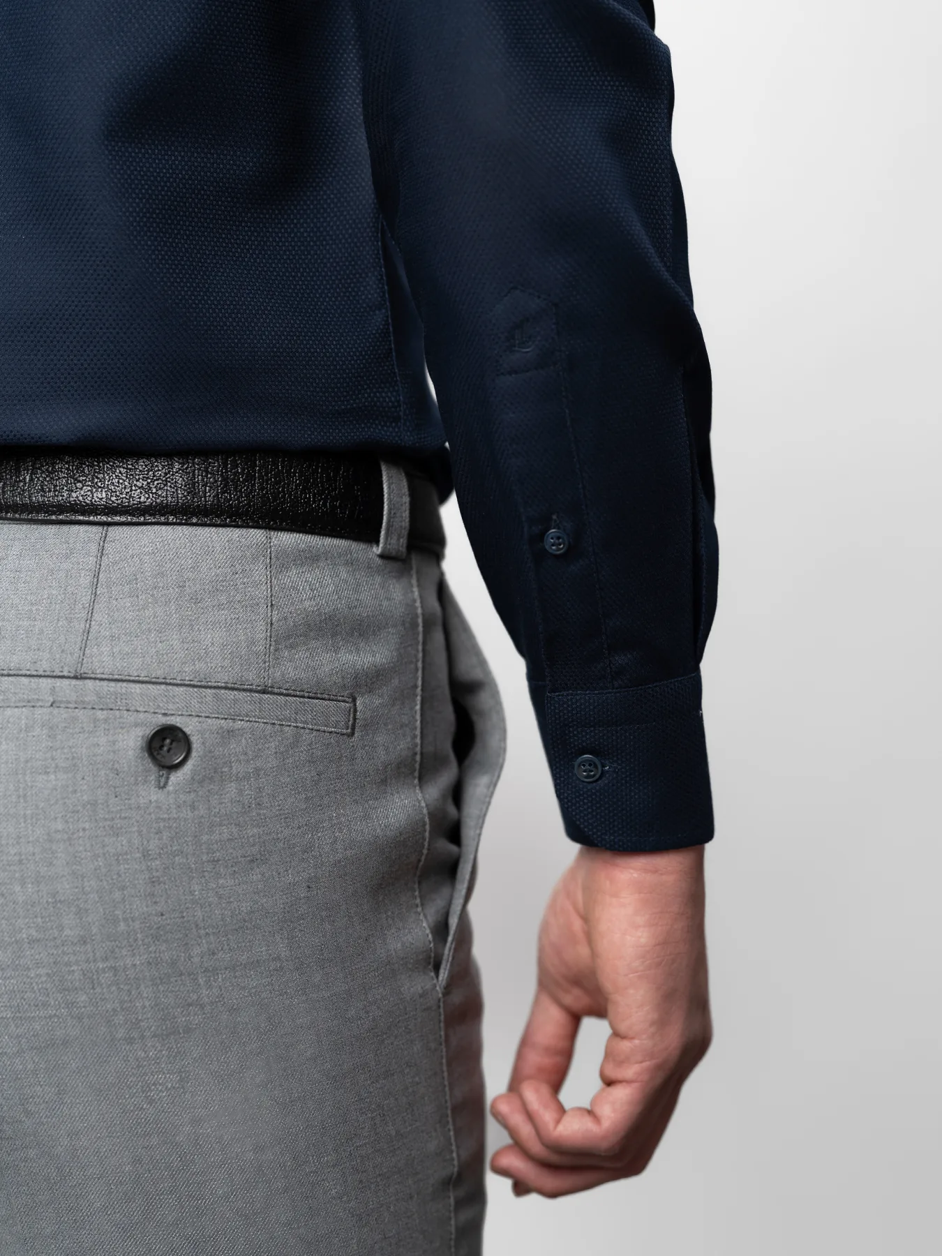 پیراهن سرمه ای طرح دار 87