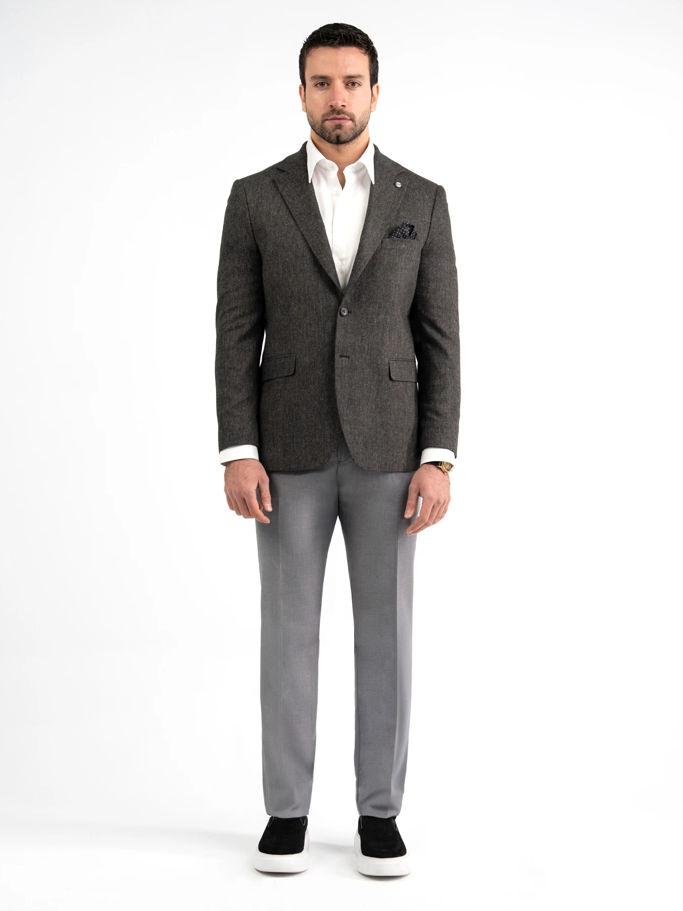 کت تک پاییزه زغالی ال سی من 28