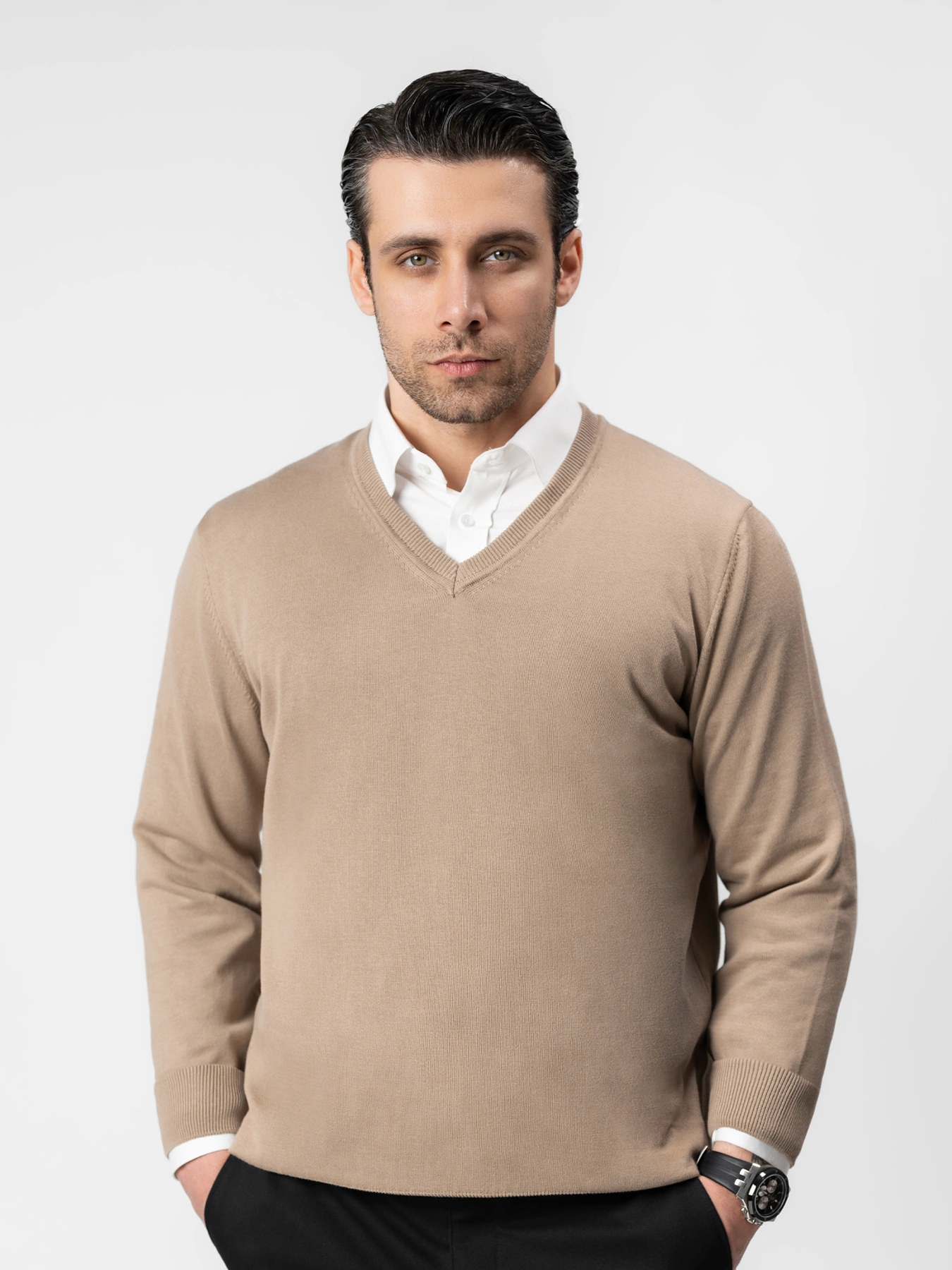 پلیور یقه هفت نسکافه ای 60