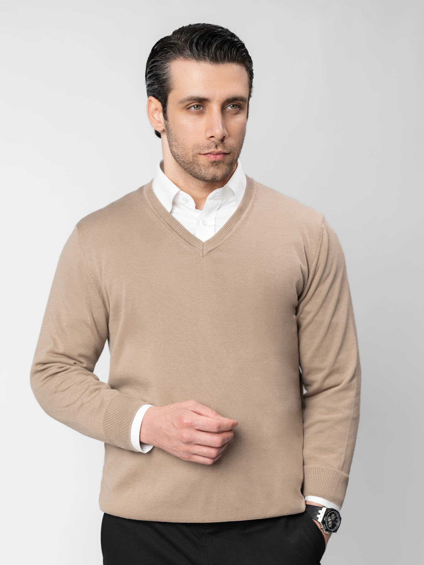 پلیور یقه هفت نسکافه ای 60