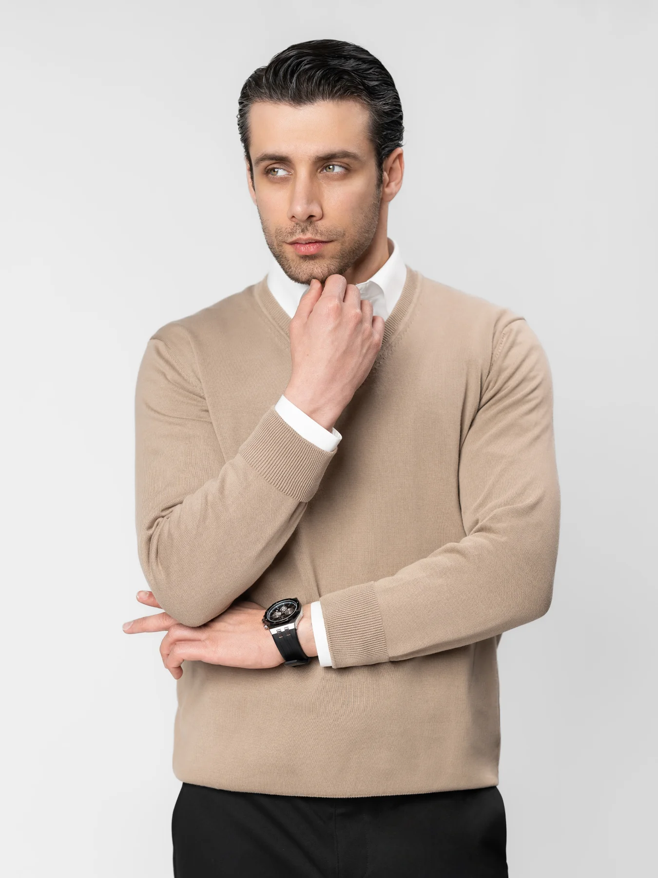 پلیور یقه هفت نسکافه ای 60