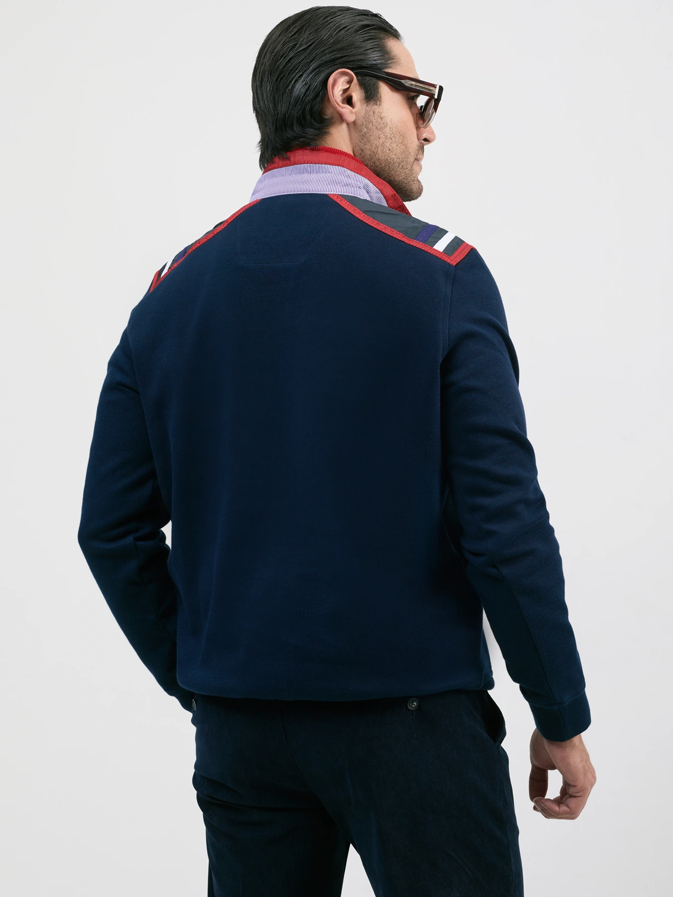 پلیور نیم زیپ ضخیم سرمه ای