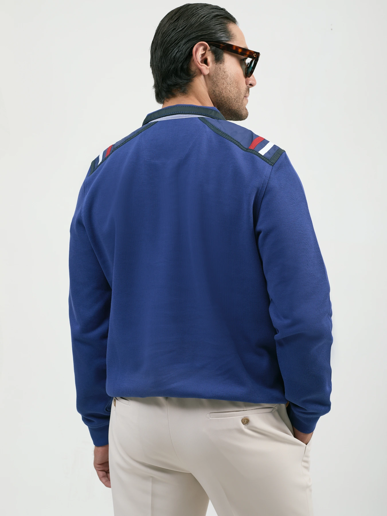 پلیور نیم زیپ ضخیم آبی 78