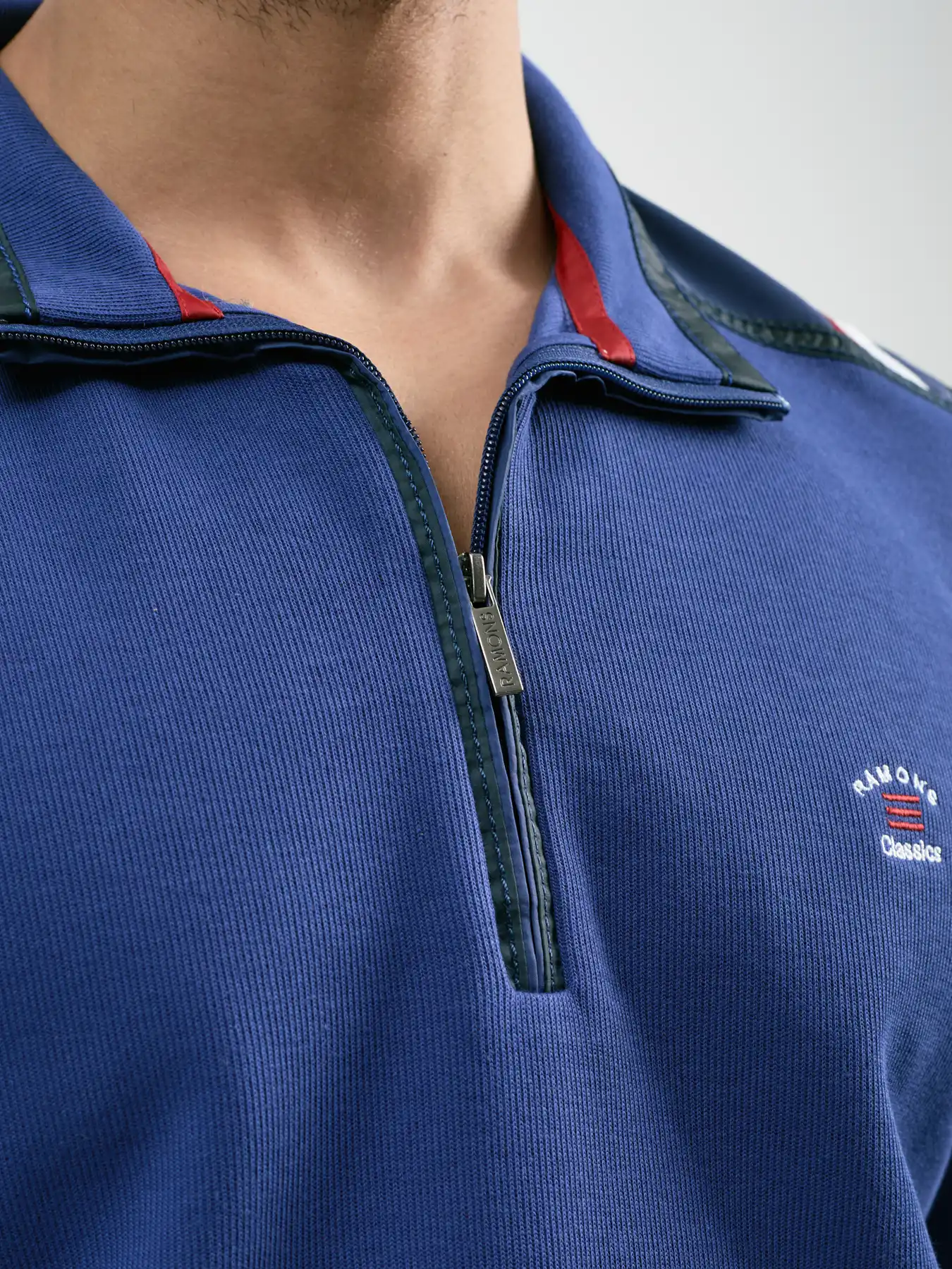 پلیور نیم زیپ ضخیم آبی 78