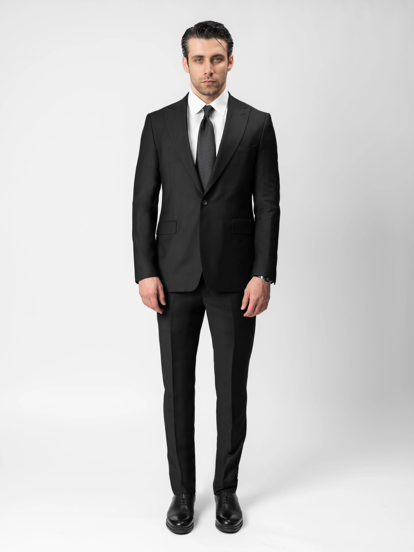 کت و شلوار یقه بلیزر مشکی 44