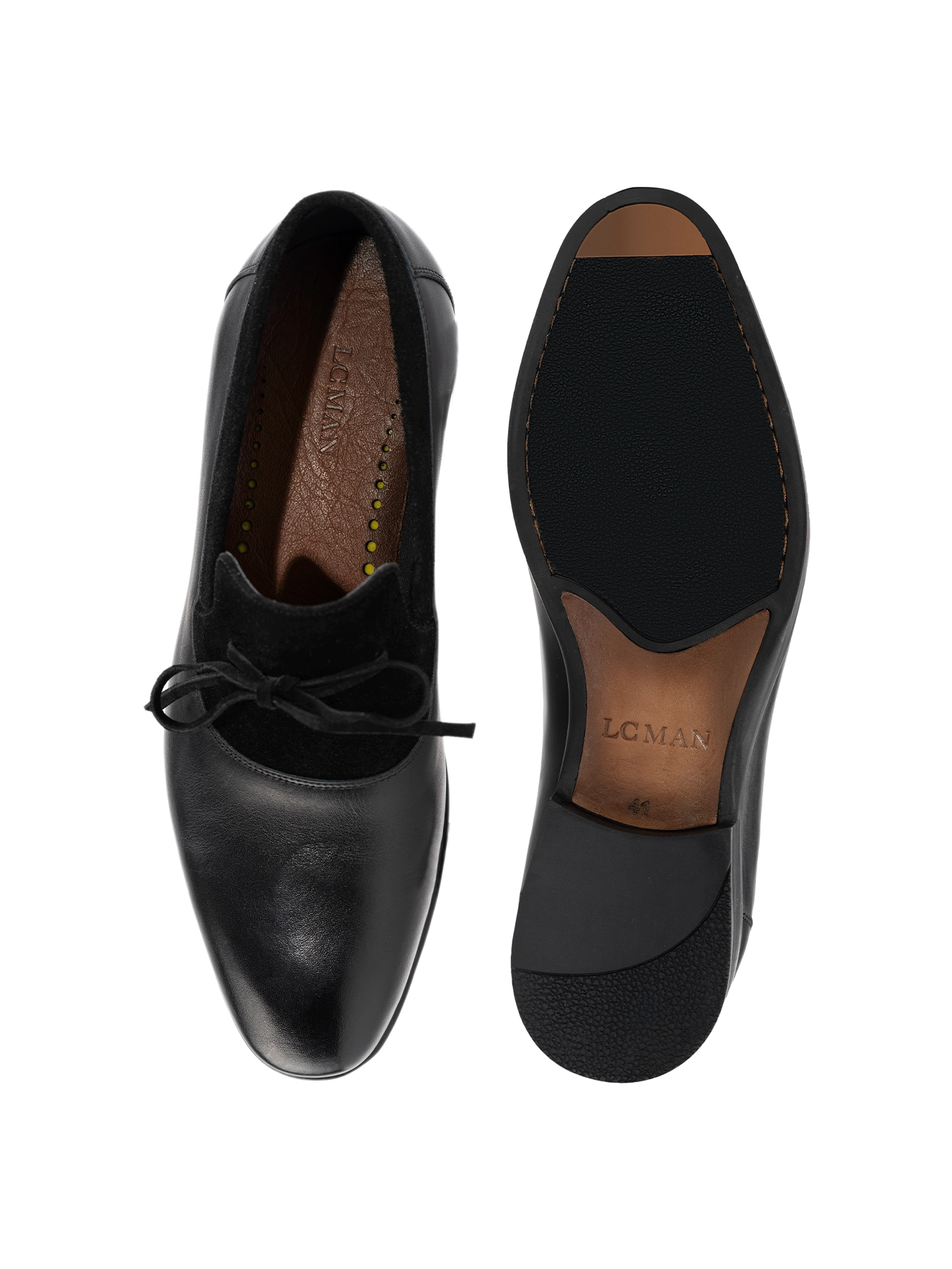 کفش چرم مشکی ال سی من 88