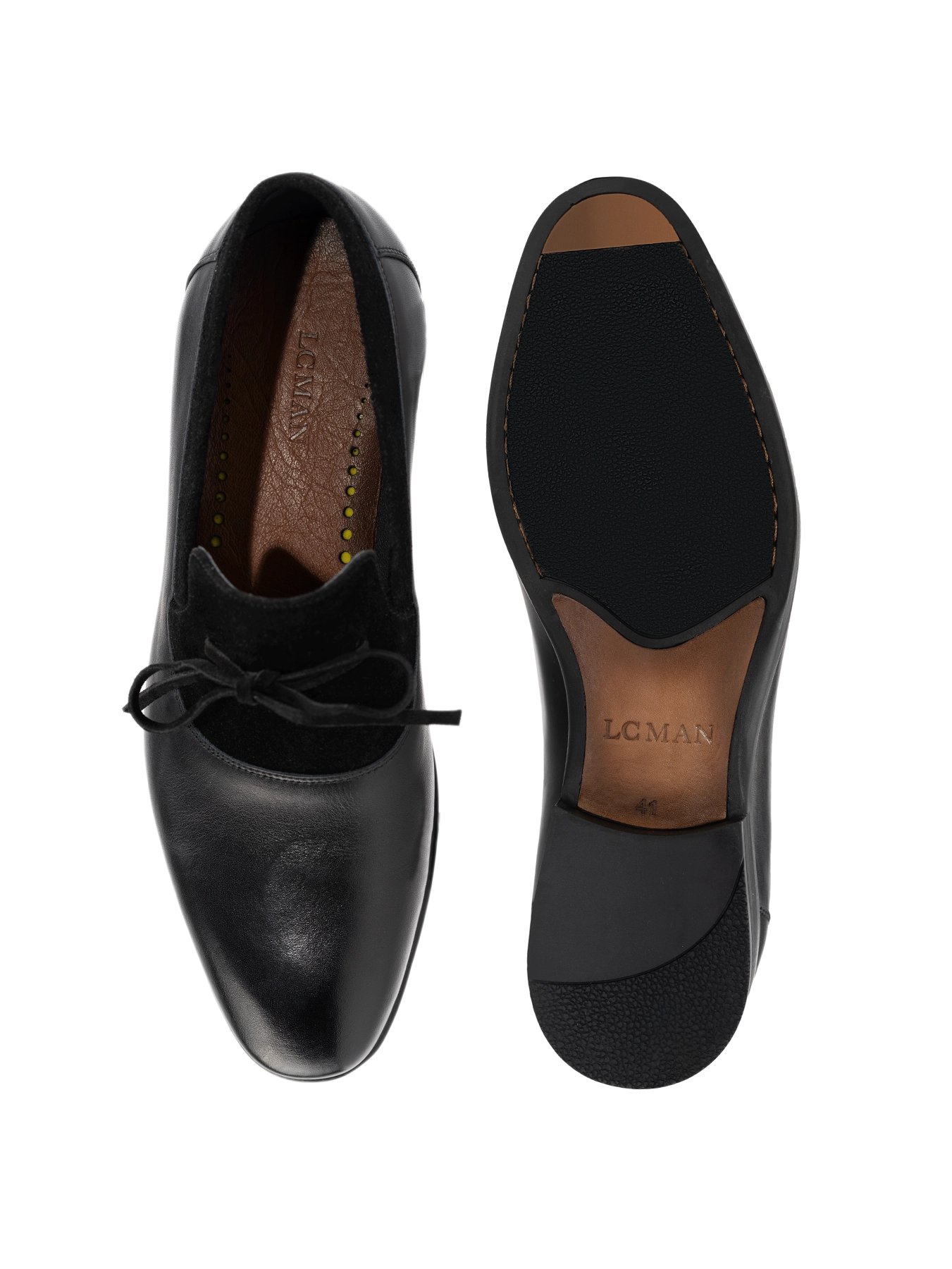 کفش چرم مشکی ال سی من 88