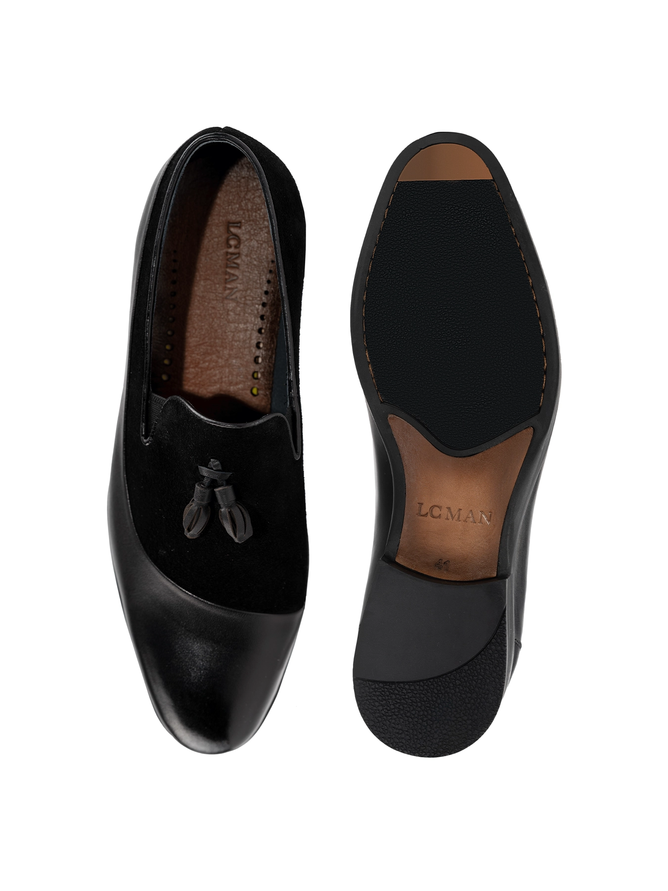 کفش چرم مشکی بدون بند 21