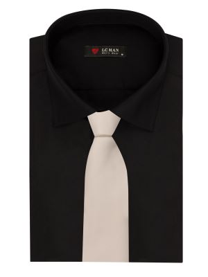 کروات سفید شیری ال سی من