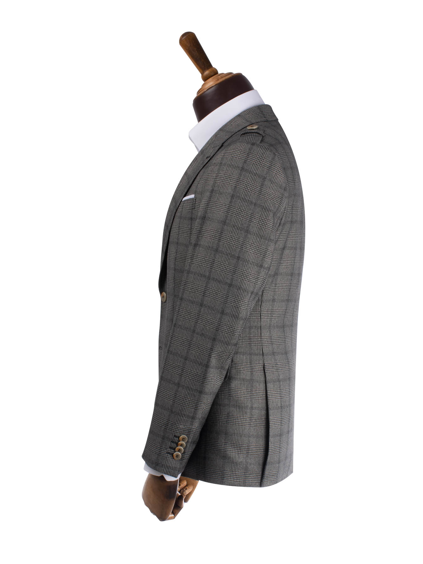 کت تک مردانه طوسی طرح دار ال سی من 7