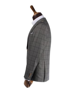 کت تک مردانه طوسی طرح دار ال سی من 7