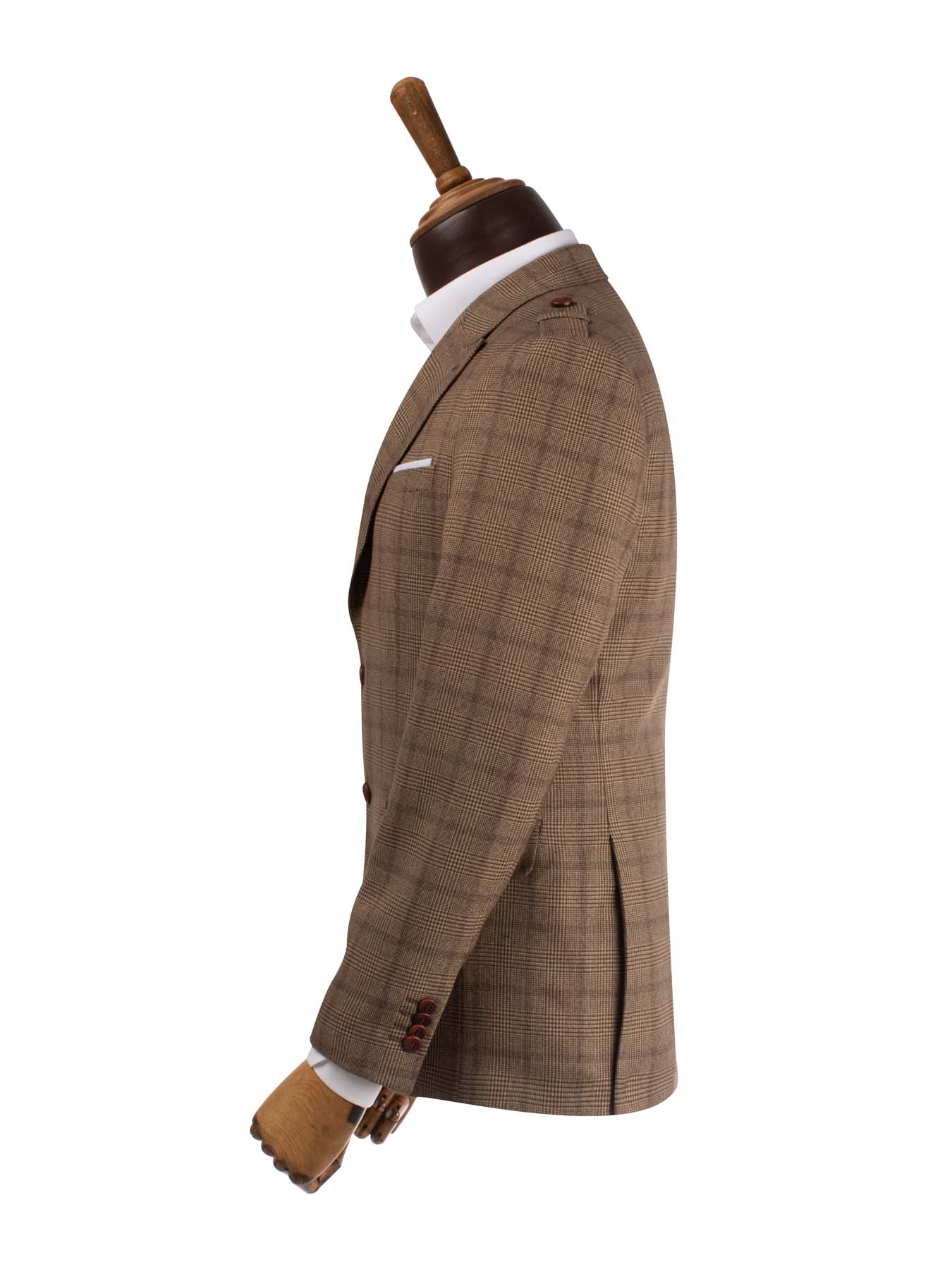 کت تک مردانه قهوه ای طرح دار ال سی من 9