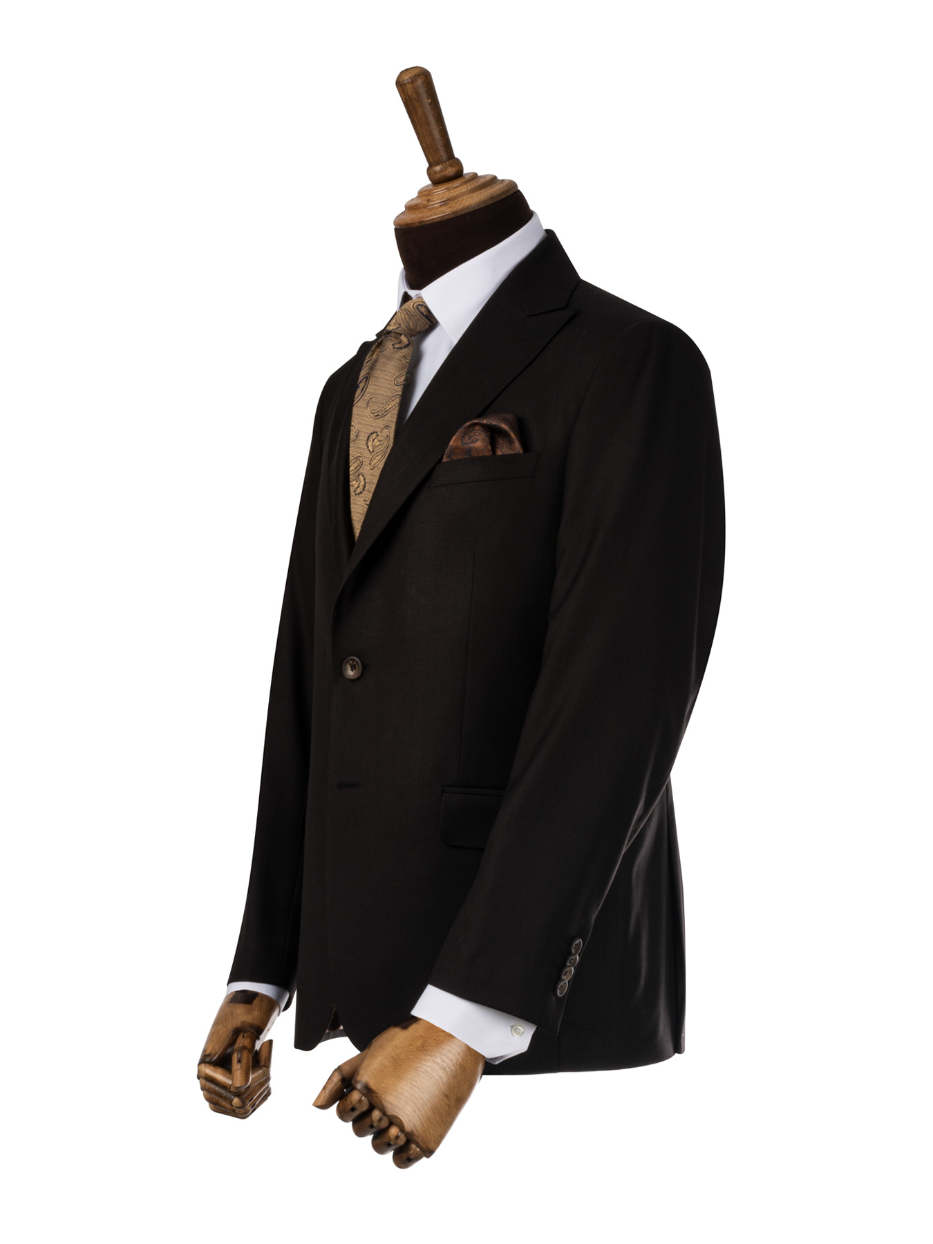 کت و شلوار قهوه ای تیره ال سی من