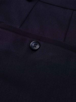 شلوار پارچه ای فاستونی سرمه ای ساده 55