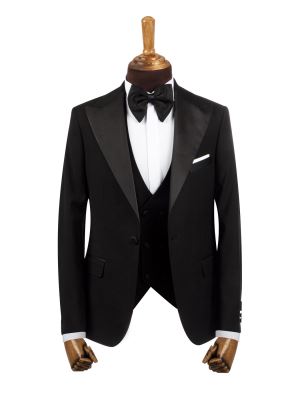 کت و شلوار ژیله مردانه مشکی 035