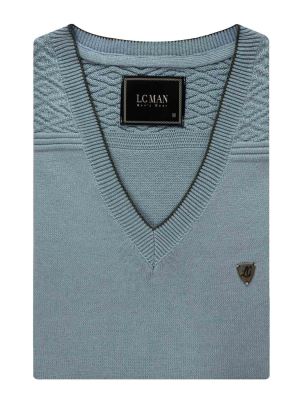 پلیور یه هفت آبی ال سی من 22