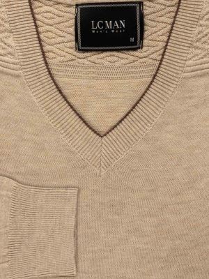 پلیور یقه هفت کرم ال سی من 22