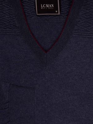 پلیور یقه هفت سرمه ای ال سی من 22