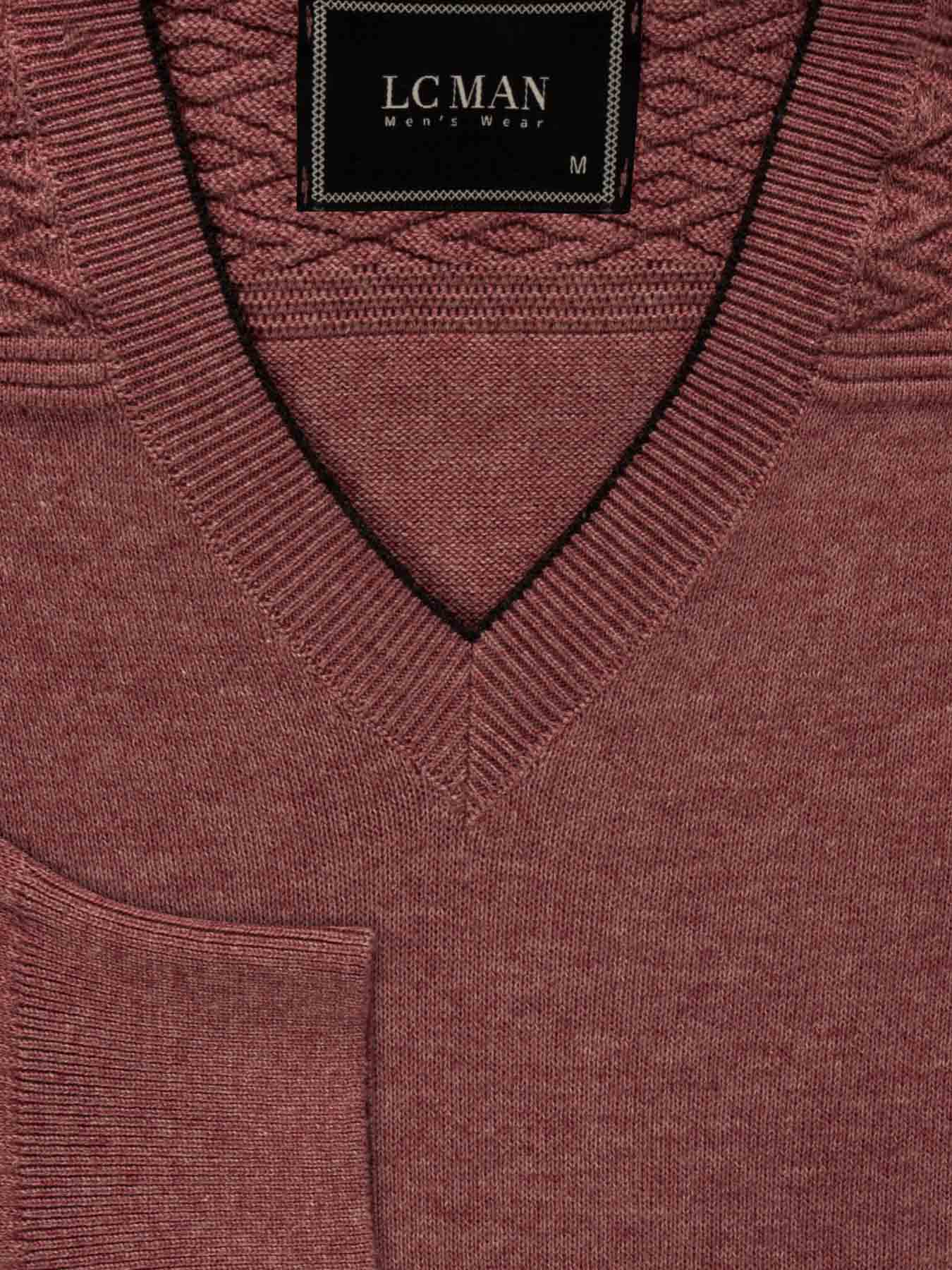 پلیور  یقه هفت صورتی ال سی من 22