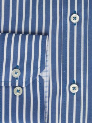 پیراهن آستین بلند آبی راه راه ال سی من 65