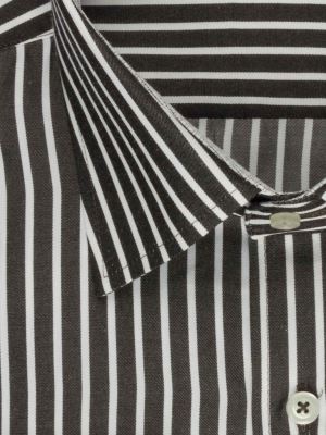 پیراهن آستین بلند طوسی تیره راه راه ال سی من 66