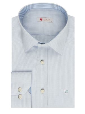 پیراهن آستین بلند چهارخانه ریز ال سی من 66