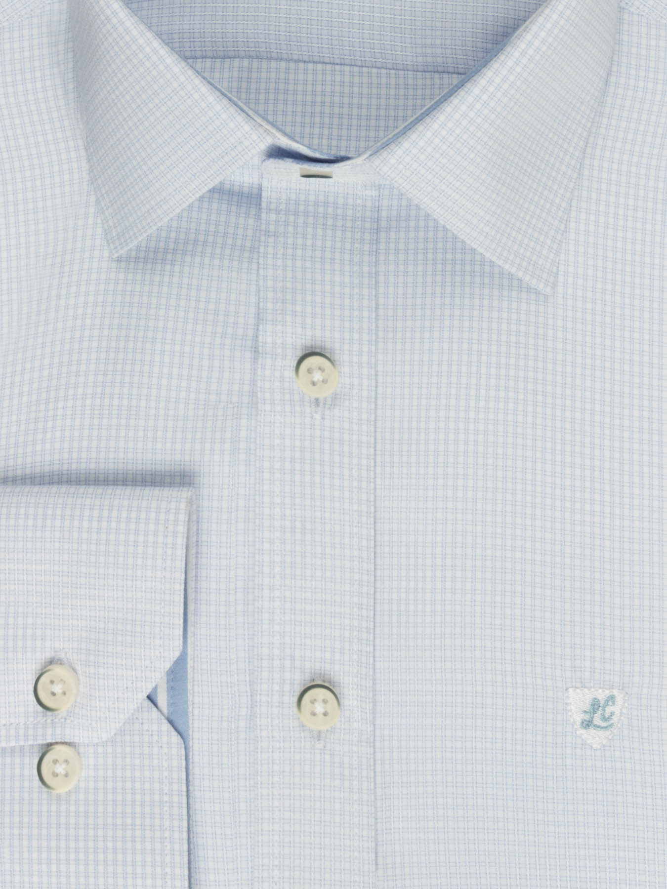 پیراهن آستین بلند چهارخانه ریز ال سی من 66