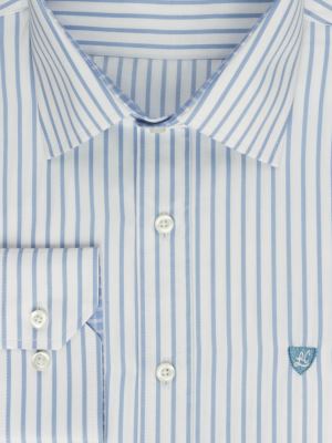 پیراهن آستین بلند آبی راه راه ال سی من 72