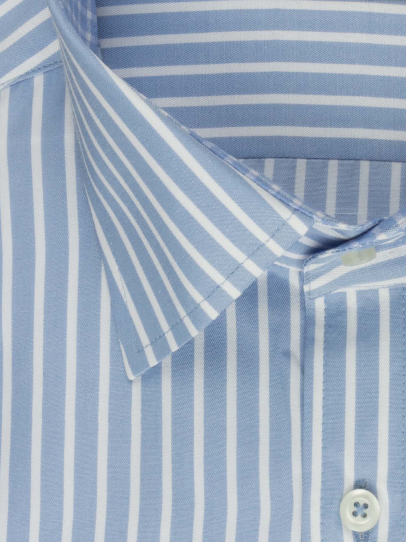 پیراهن آستین بلند آبی راه راه ال سی من 67