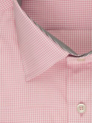 پیراهن چهارخانه ریز صورتی ال سی من 66