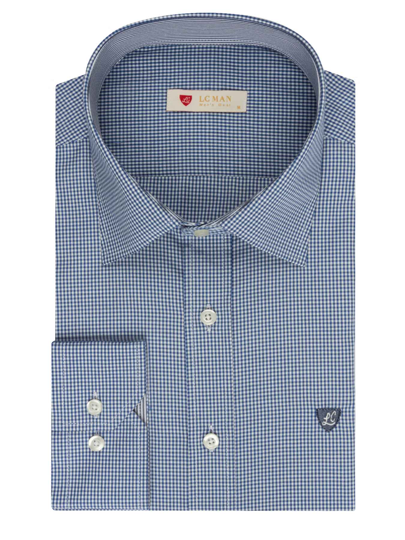 پیراهن آستین بلند آبی تیره ال سی من 68