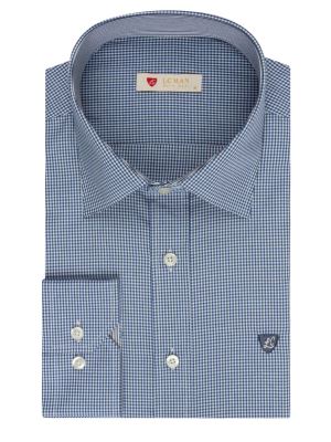 پیراهن آستین بلند آبی تیره ال سی من 68