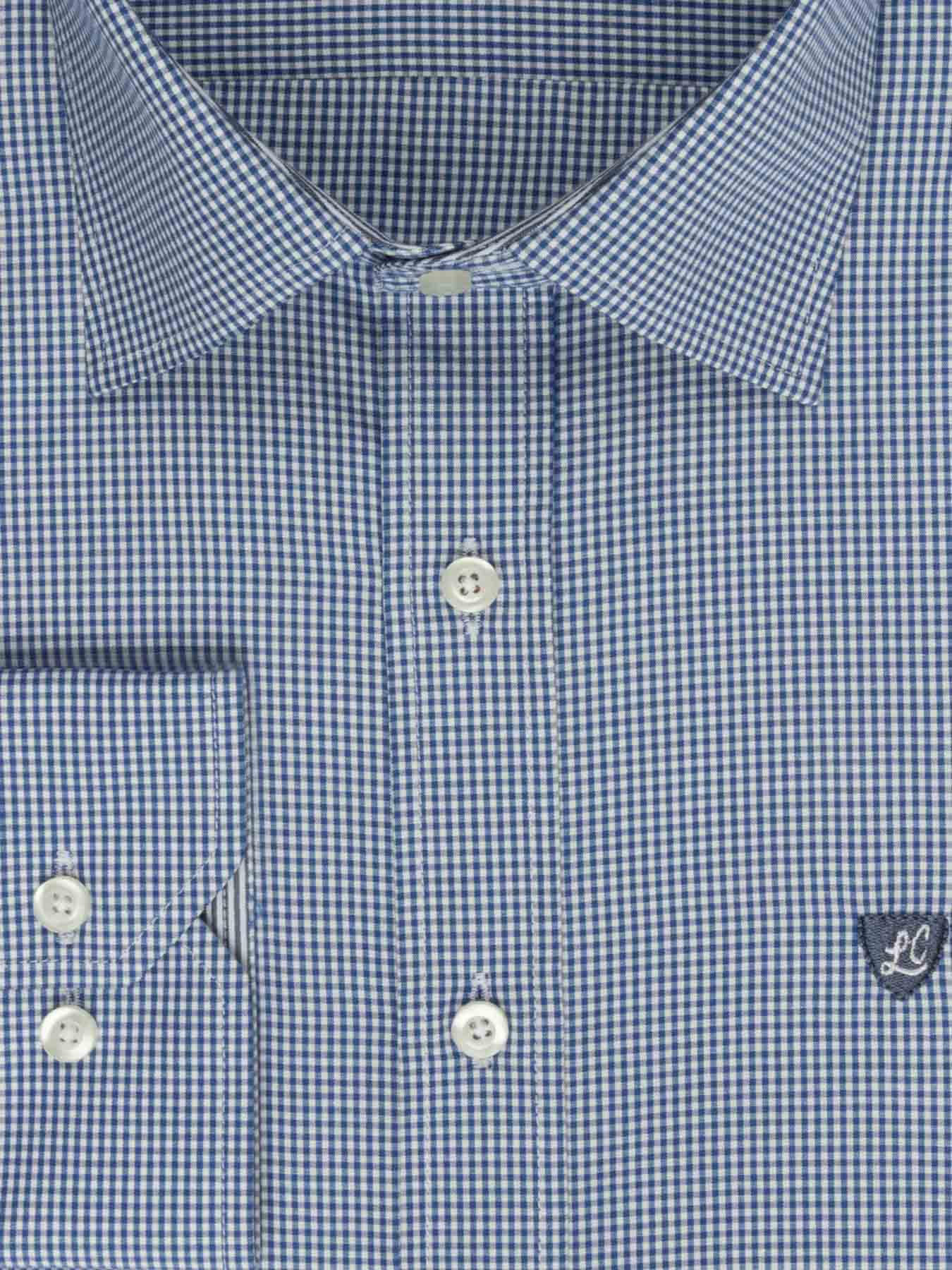 پیراهن آستین بلند آبی تیره ال سی من 68