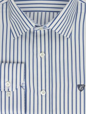 پیراهن آستین بلند آبی راه راه ال سی من 69